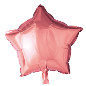 Folioilmapallo, tähti, pinkki, 46 cm
