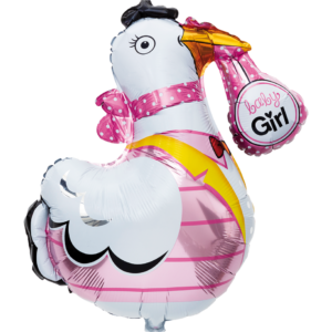 Folio Balloon Stork Rosa, 78 cm