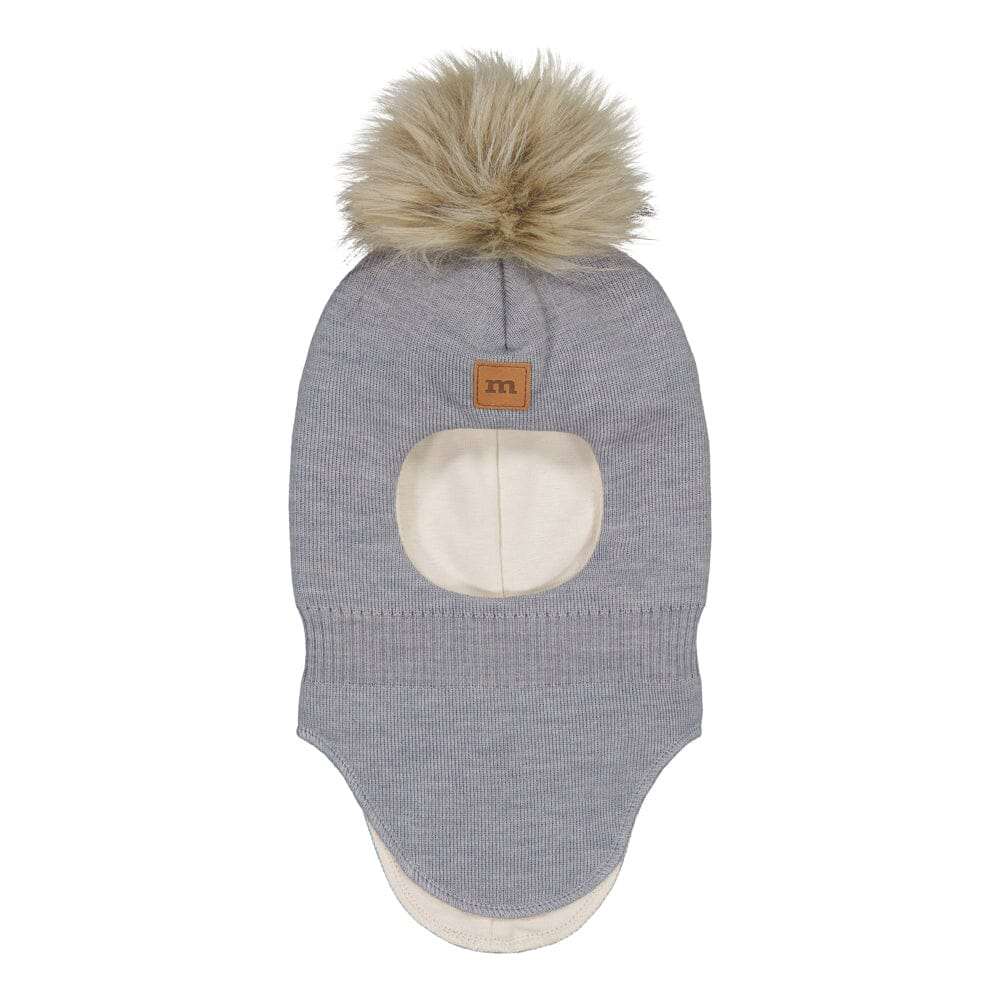 Fur Pom Pom -Kypärämyssy, Merinovilla | Cloudy - 2-6M
