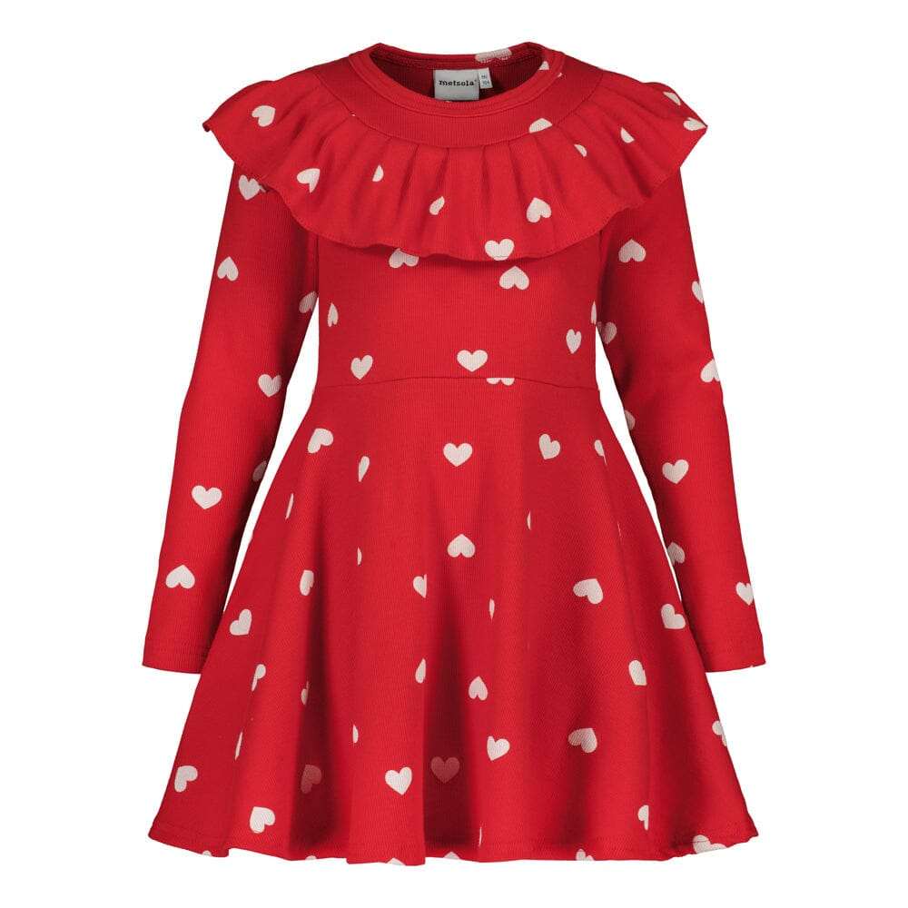 Heart Song Rib Ruffle Collar -Mekko | Poppy - 74/80