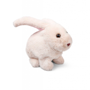 Hyppivä kani, päästää myös ääniä ja liikuttaa korvia