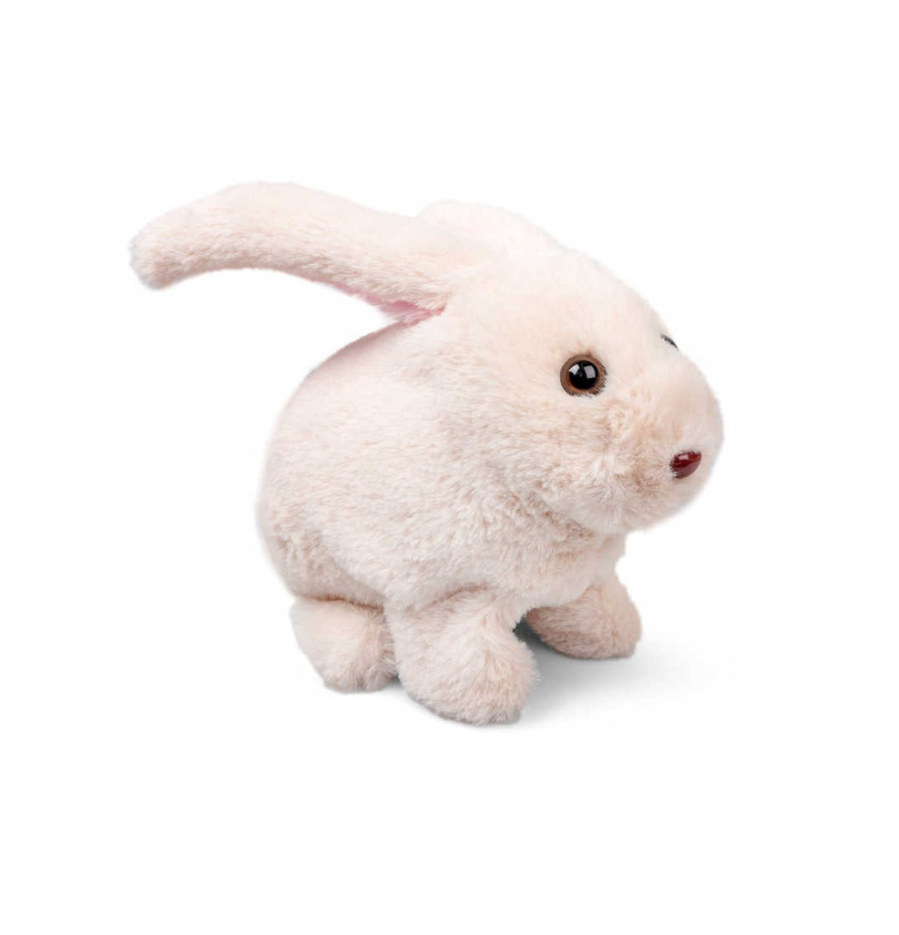 Hyppivä kani, päästää myös ääniä ja liikuttaa korvia