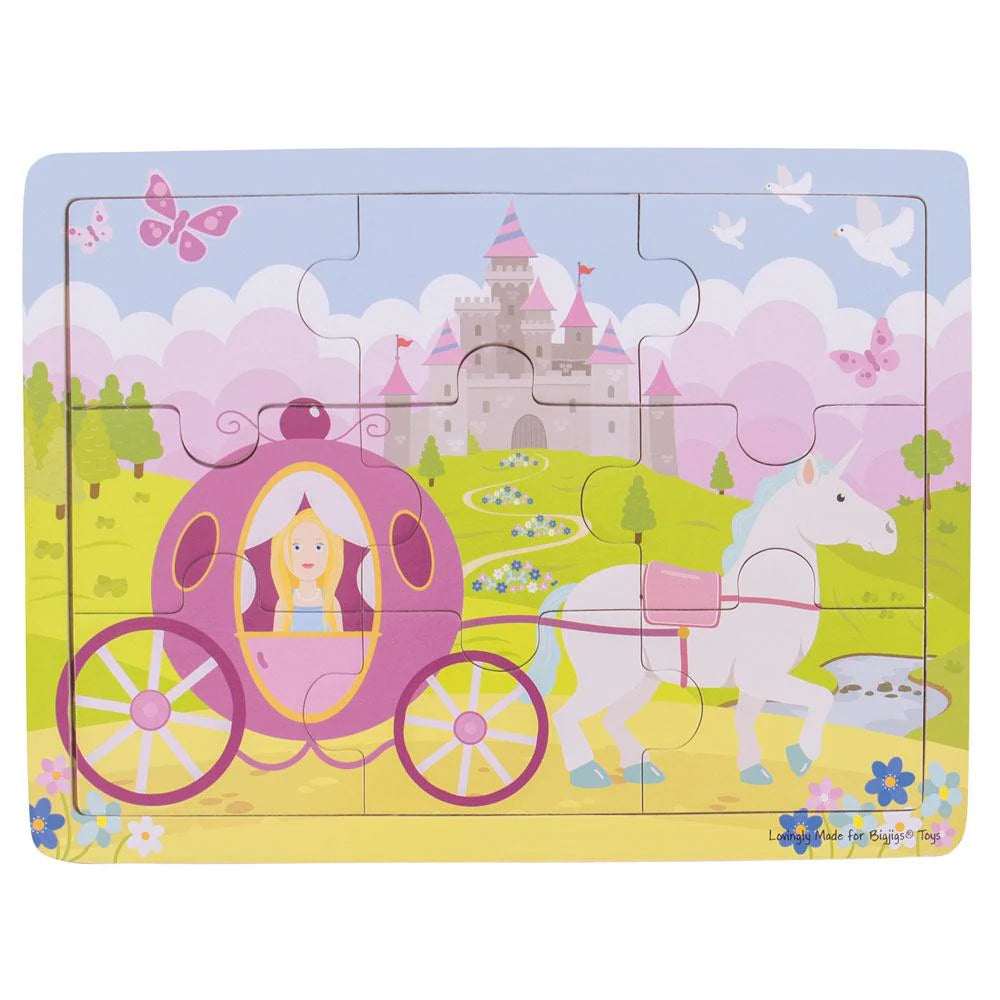 Bigjigs Puinen 9 Palan Palapeli Prinsessa