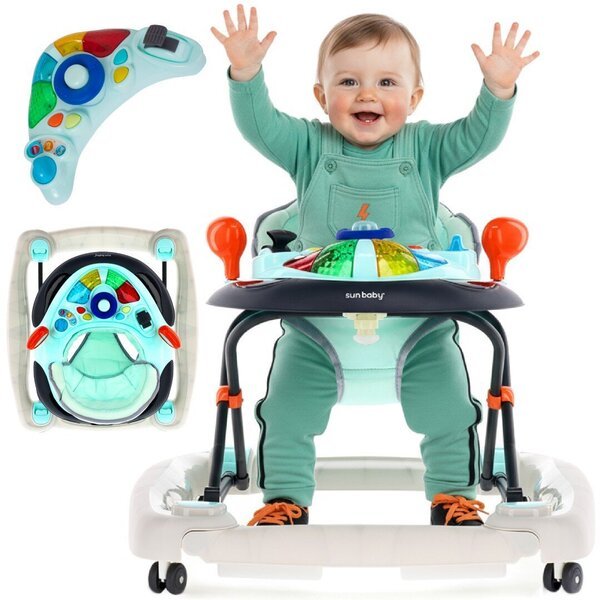 Interaktiivinen kävelytuoli, sininen harmaa Sun Baby