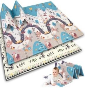 Kaksipuolinen taitettava leikkimatto Nukido, 180x200cm