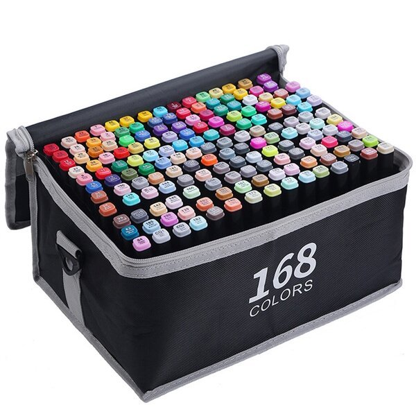 Kaksipuoliset tussit, huopakynät Touch, 168 kpl