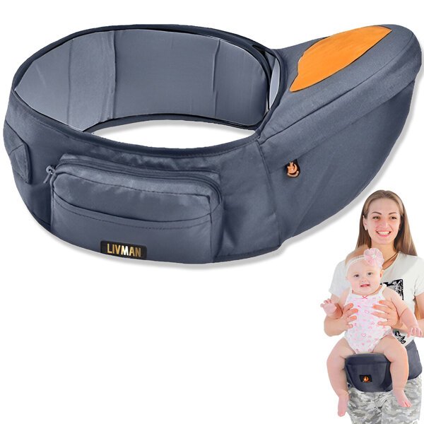 Kevyt kantoreppu, jossa säädettävä hihna ja tukeva istuin LIVMAN