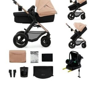 Kinderkraft monitoimivaunut MOOV 2 4IN1 Sand Beige AIR WHEELS