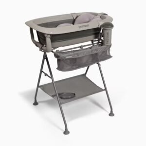 Kokoontaitettava vauvan kylpyamme, lisävarusteilla Twistshake, harmaa (jalustalla)