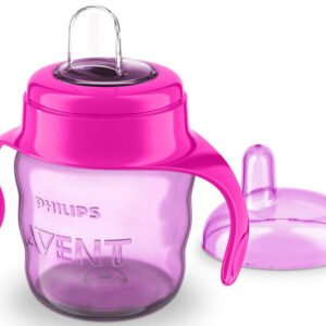 Lasten pullo silikonisuuttimella Philips Avent Premium SCF551 / 03 200 ml 6+ kuukautta, vaaleanpunainen