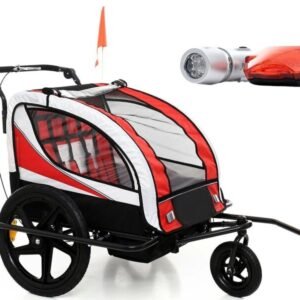 Lasten pyöräkärry BabyMaxi Trailer, punainen/musta