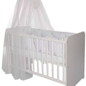 Lasten sängyn baldakiini Lorelli Pom Pom, valkoinen, 480x160 cm