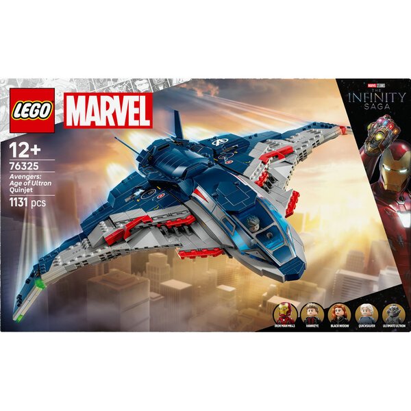LEGO Marvel 76325 Avengersin Quinjet: Ultronin aikakausi - Lasten peli alkaen 10-vuotiaille