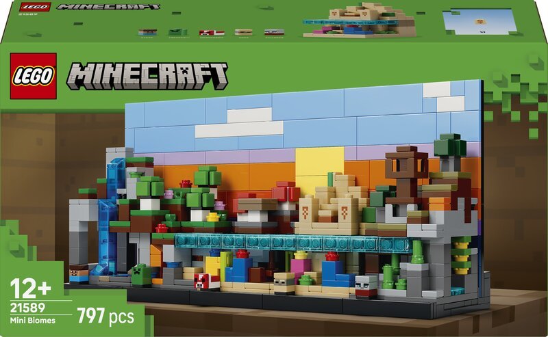LEGO Minecraft 21589 Mini Biomes - Rakennuslelu pojille tai tytöille alkaen 12-vuotiaista