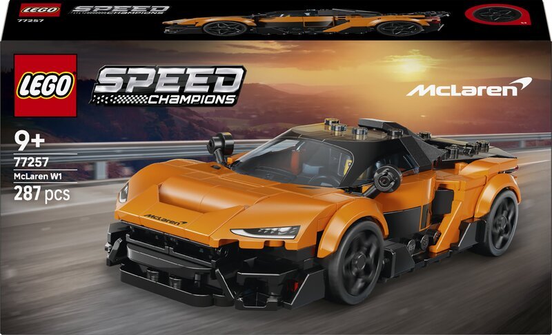 LEGO Speed Champions 77257 McLaren W1 - Oranssi Leikkiauto Poikalle tai Tytölle 9 vuotta