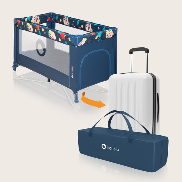 Matkasänky ja leikkikehä 2in1 Lionelo Stefi Blue Navy
