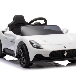 Maserati GT Cabrio sähköauto lapsille MP3 LED valkoinen Sun Baby