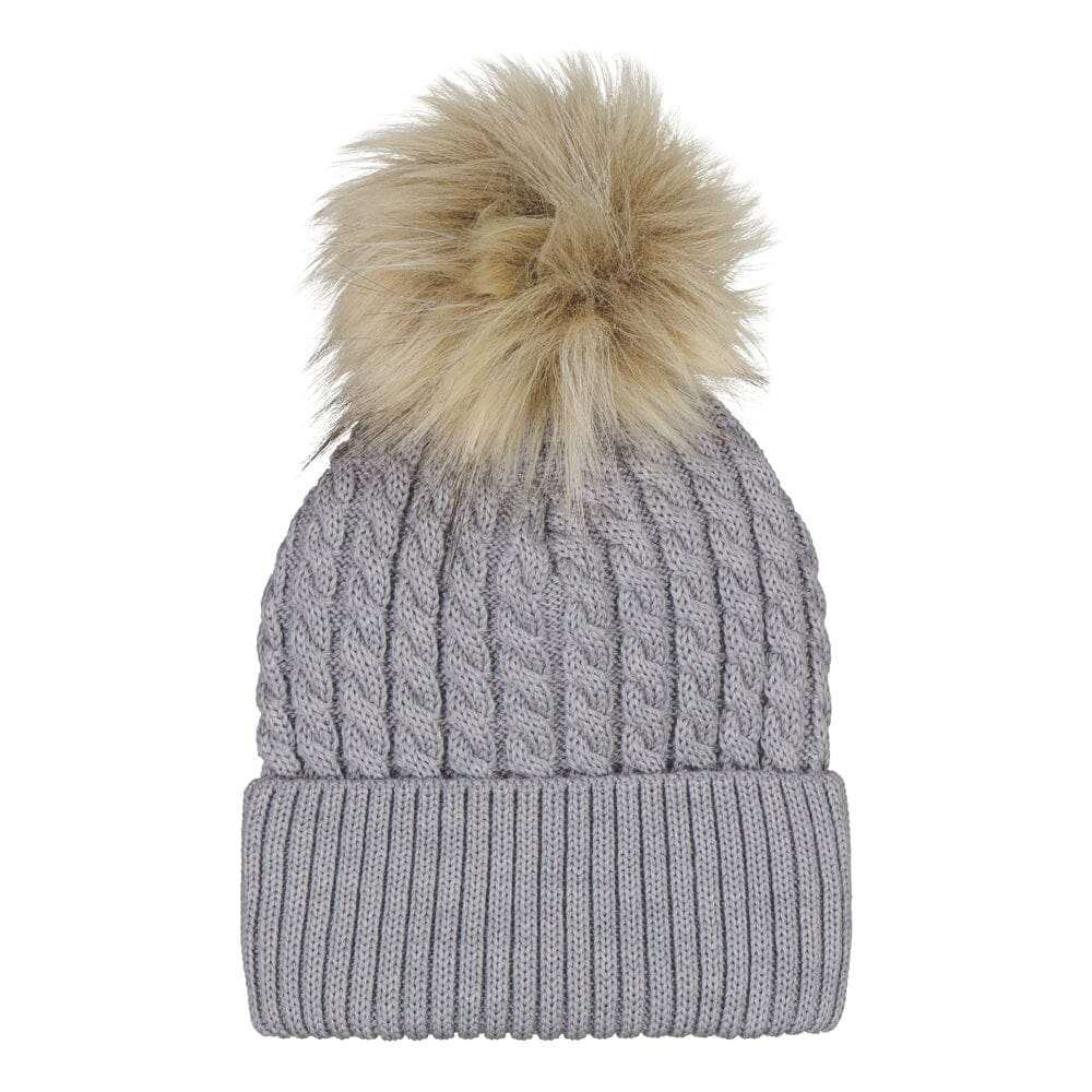 Cable Beanie -Palmikkopipo, Merinovilla | Cloudy - 1-2Y