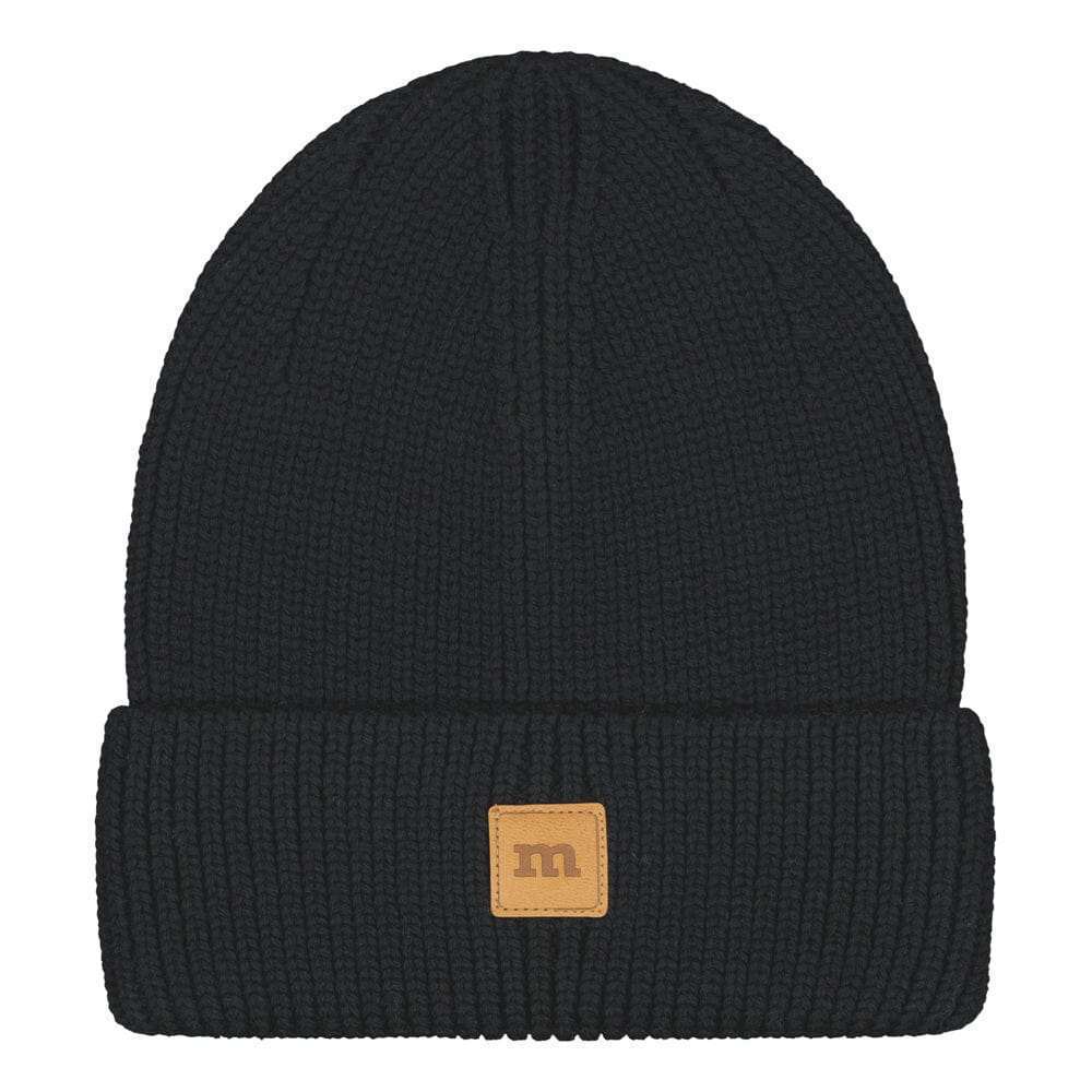 Knitted Beanie -Merinovillapipo | Black - 1-3Y