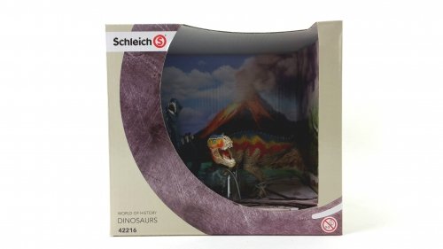 Schleich - T-Rex ja Velociraptor pieni lelufiguuri