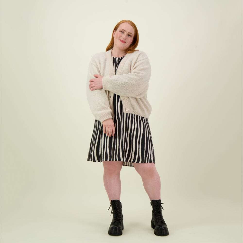 Mohair Short Cardigan -Neuletakki | Vanilla - XS/S