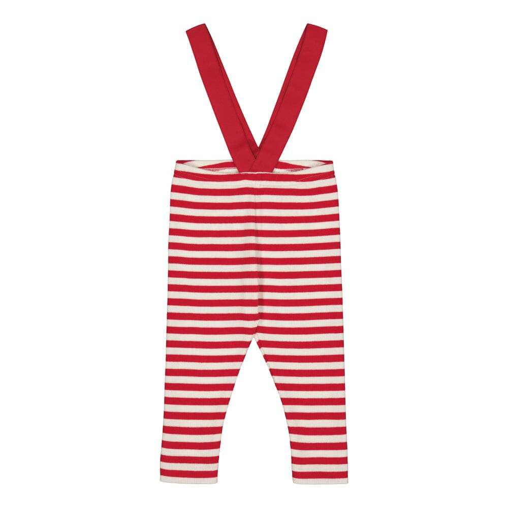 Striped Rib Brace Pants -Henkselihousut | Poppy/Vanilla - 50/56