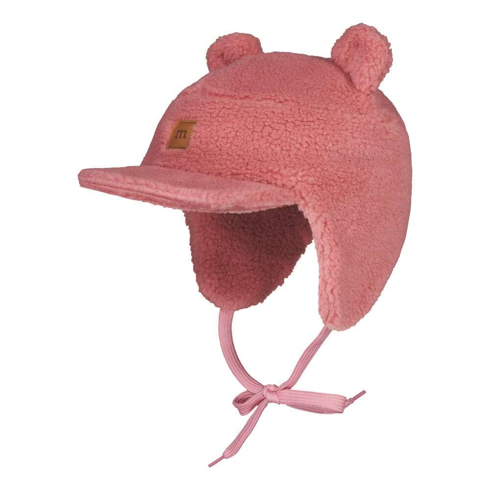 Teddy Cap With Ears -Lippalakki | Rosy - 1-2Y