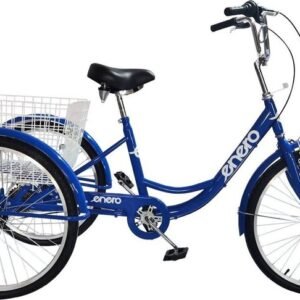 Kolmipyörä kuntoutukseen Enero Rower 24", 6 kiskoa, sininen