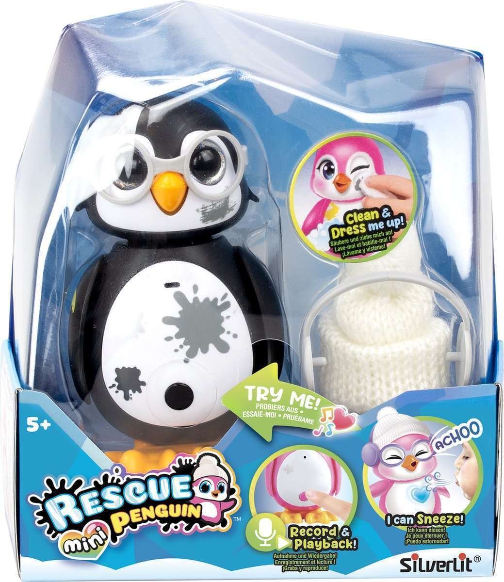 Rescue Penguin Interaktiivinen Reppana Pingviini Mini Musta