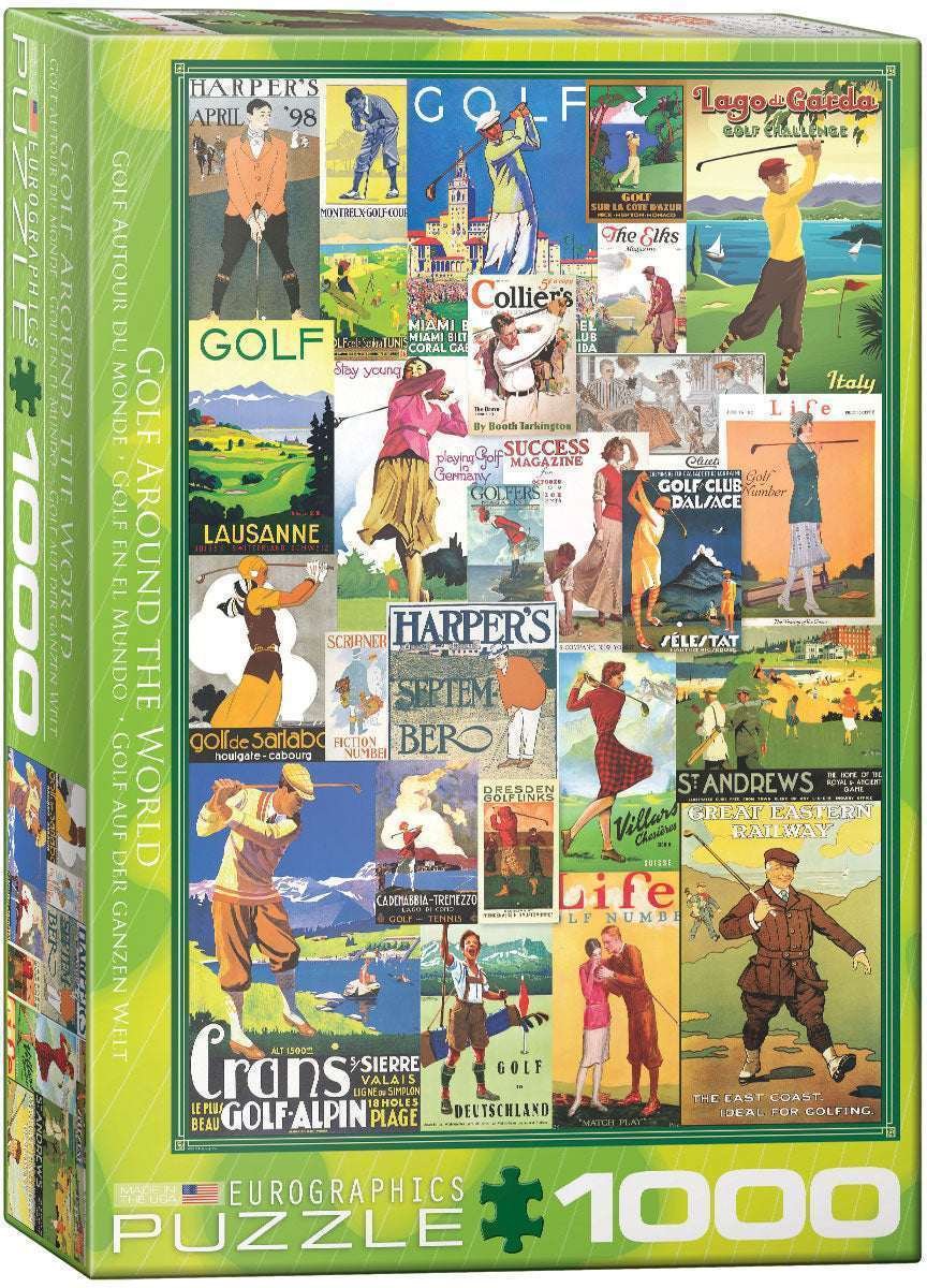 Eurographics Puzzle 1000 Palan Palapeli Golf Around The World