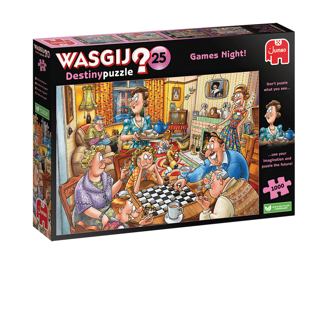 Wasgij Destiny 25 Games Night! 1000 Palan Palapeli