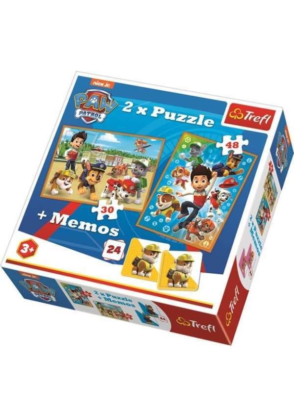 Trefle 2-in-1 Palapeli & Muistipeli - Paw Patrol