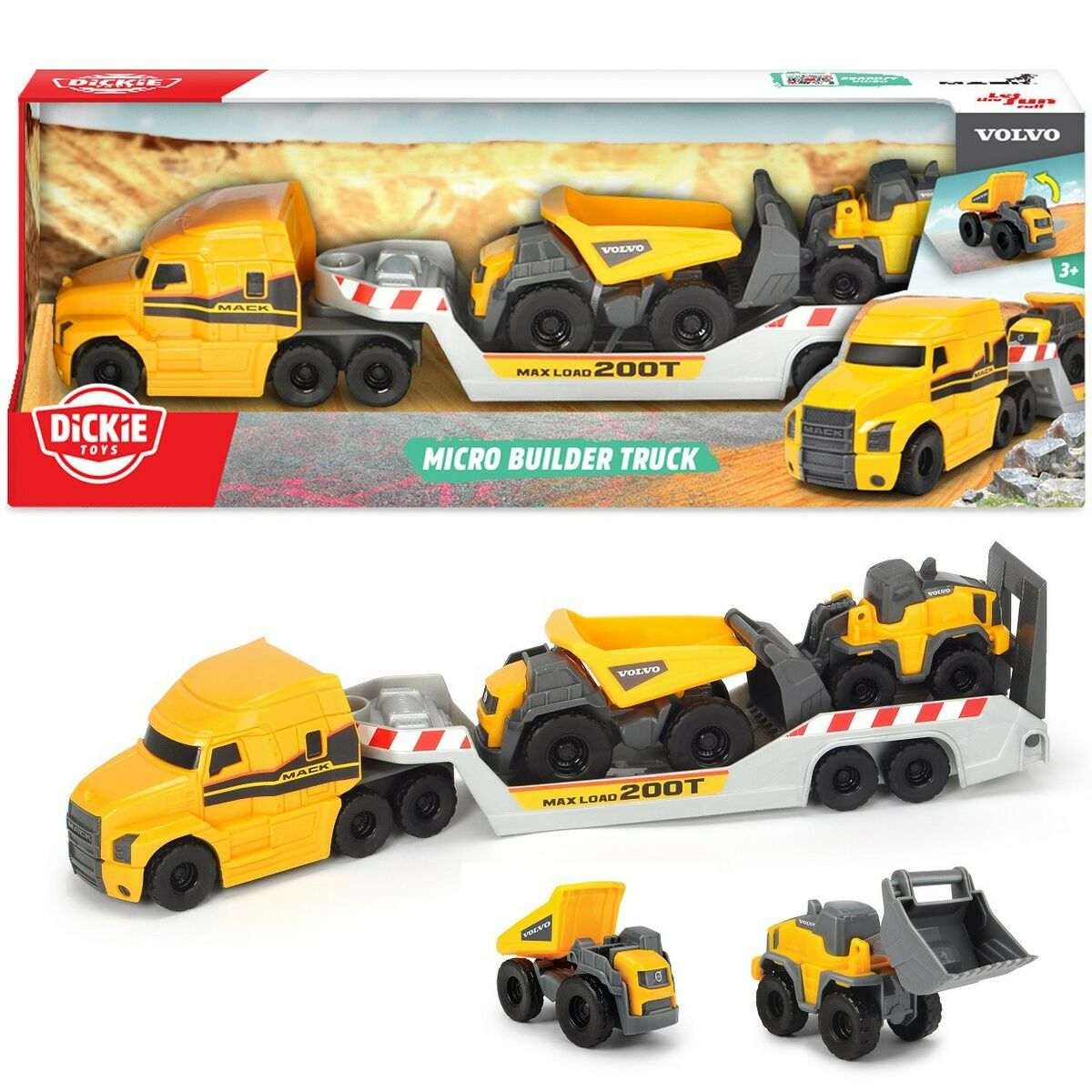 Dickie Micro Builder Truck Työkone Autonkuljetusauto