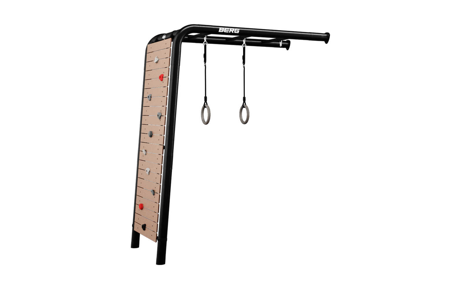 BERG PlayBase Setit Wall + Peak set - Kahden tikkaan kanssa - Musta - Wall (240 x 100 x 245 cm)