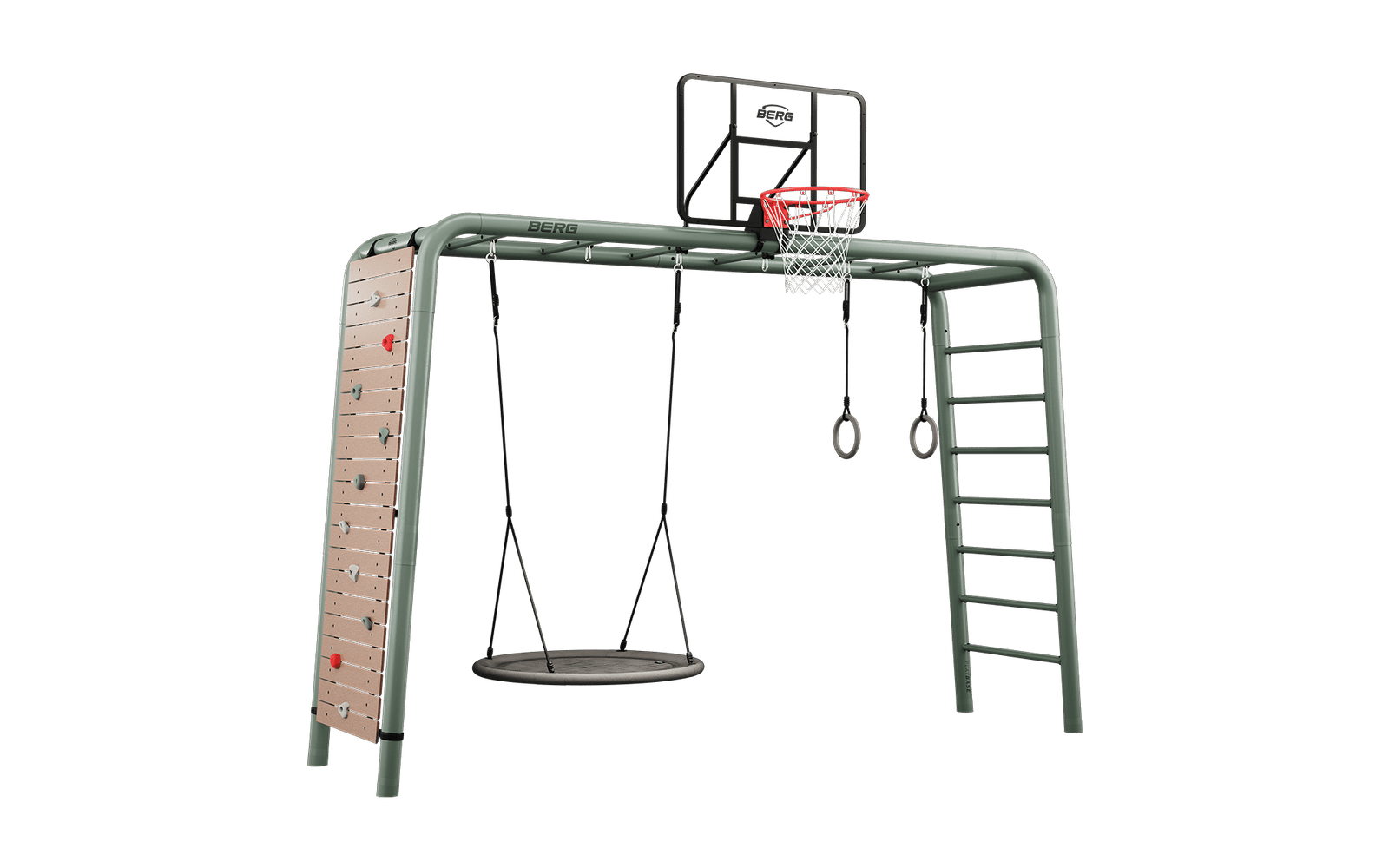 BERG PlayBase Setit Large Green + Ultimate set  - Vihreä - L (380 x 100 x 245 cm)