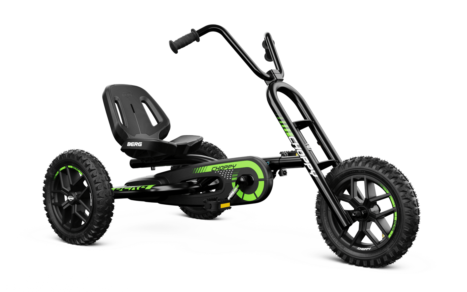 BERG Choppy Neo - Polkuauto 3+ vuotta - Musta/Vihreä