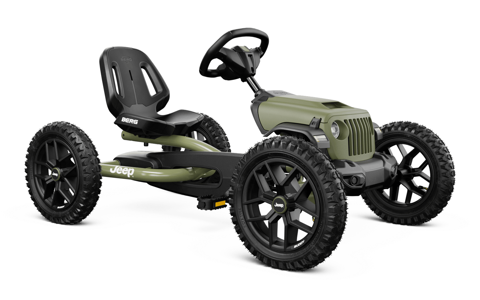 BERG Jeep® Buddy Wrangler - Polkuauto 3+ vuotta - Vihreä