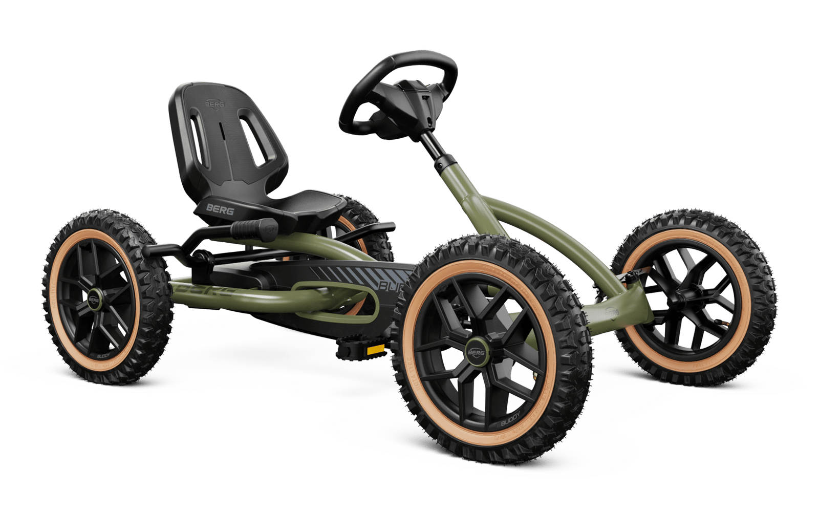 BERG Buddy Trail Green + Handbrake - Polkuauto 3+ vuotta - Dark Vihreä