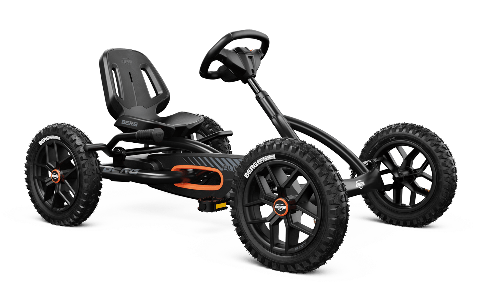 BERG Buddy Cross Black + Handbrake - Polkuauto 3+ vuotta - Musta