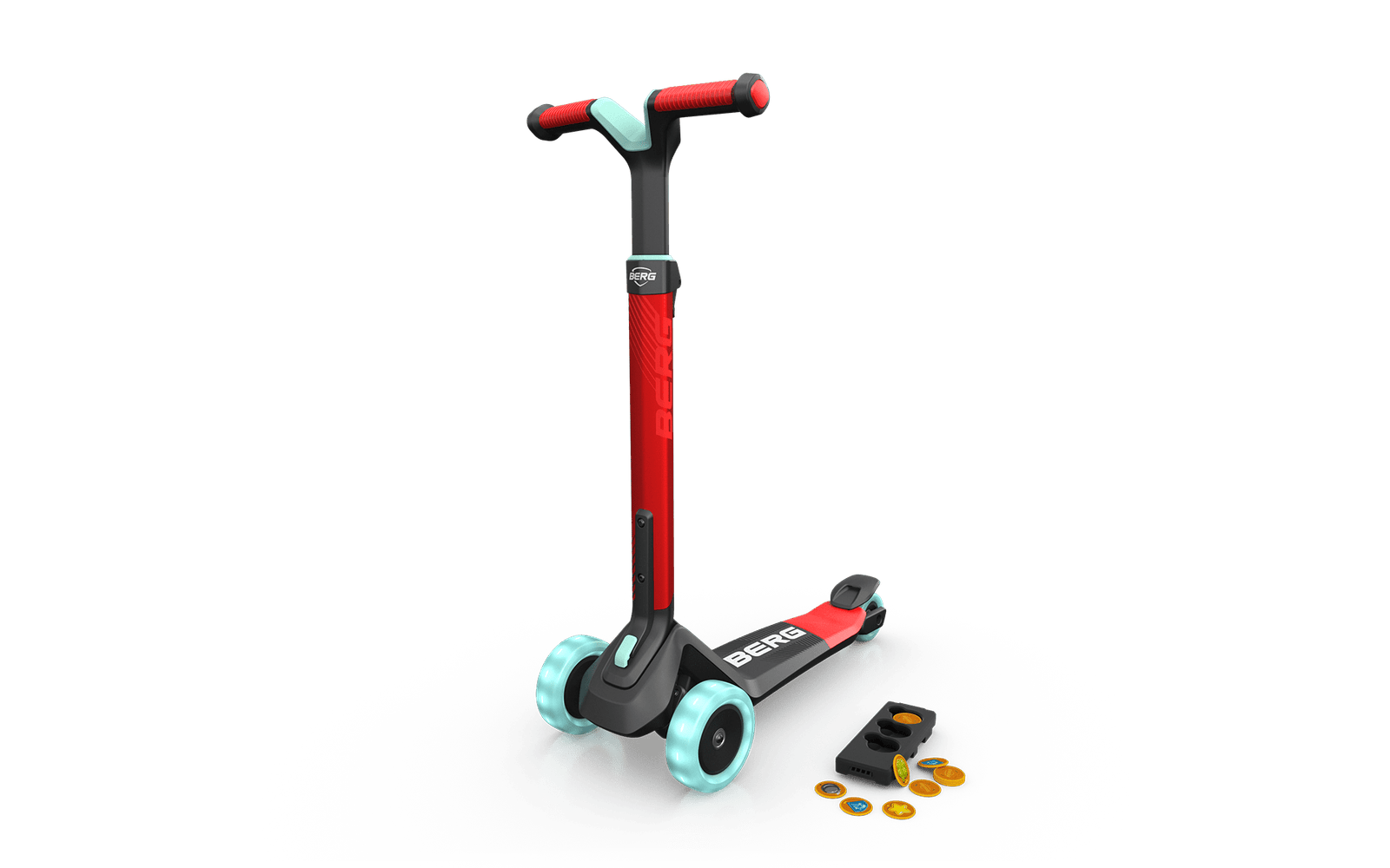 BERG Nexo Foldable Lights Magnet-deck Red
