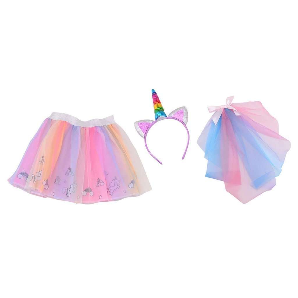 Unicorn Yksisarvinen hame ja Diadem-asu