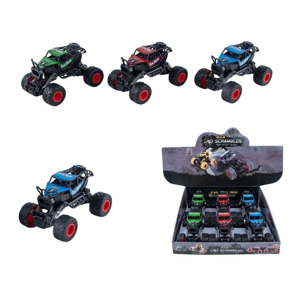 MONSTERTRUCK VETOMEKANISMILLA 3 VÄRIÄ 6 KPL DISPLAY