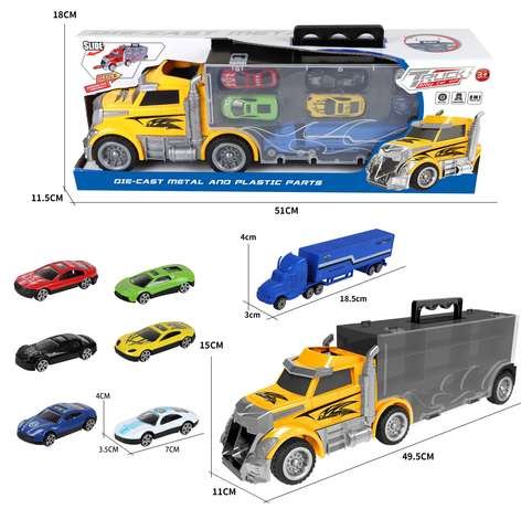 Kuorma-auto ja 7 Autoa