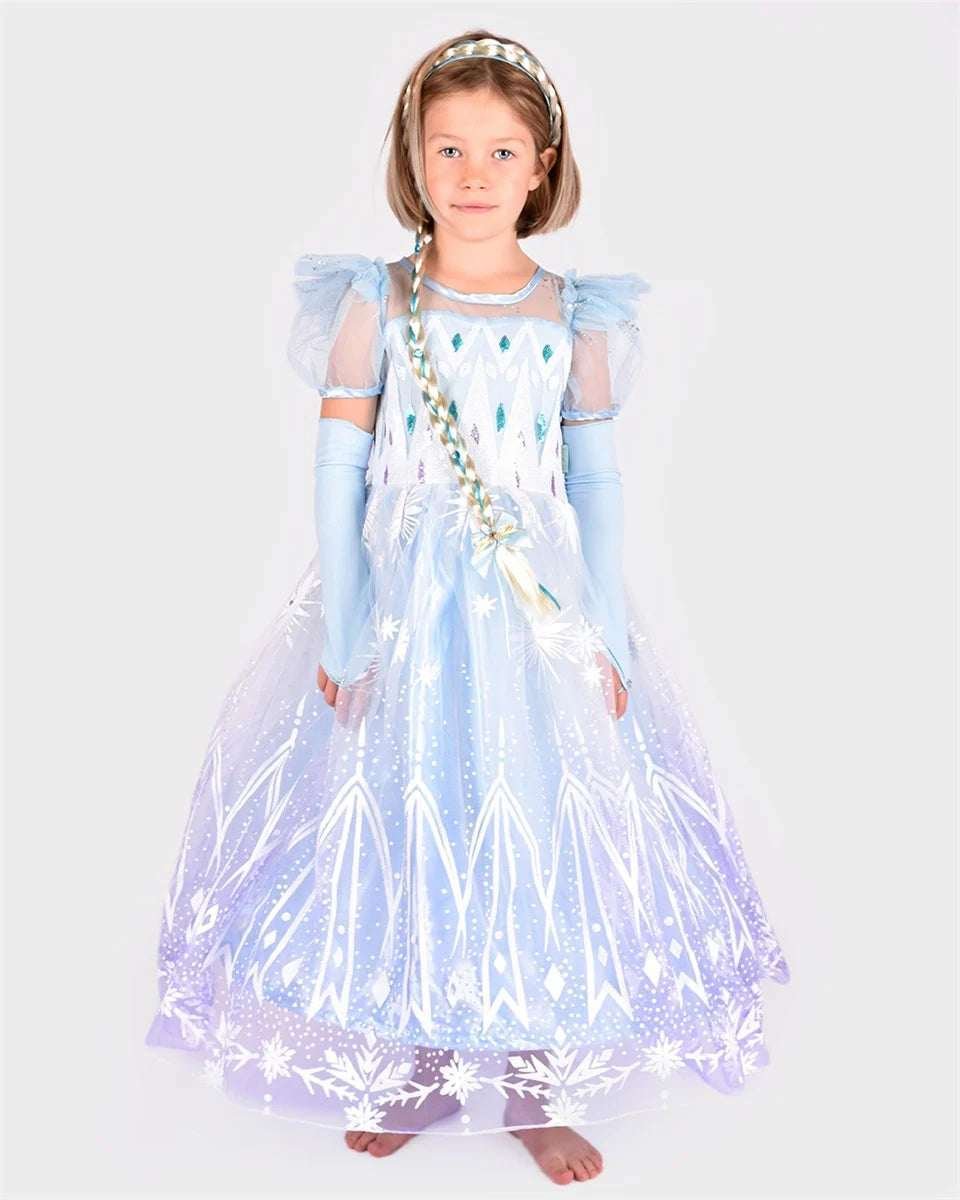 Den Goda Fen Jääprinsessa "Frozen" Mekko Sininen 2-4v 98-104 cm