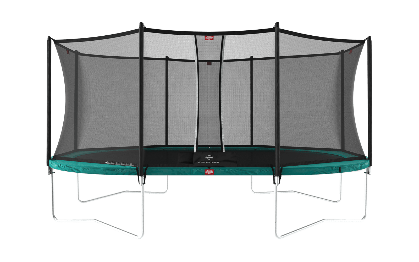 BERG Grand Favorit Regular 520 Vihreä + Safety Net Comfort - Trampoliini Ovaali - 520 x 345 cm