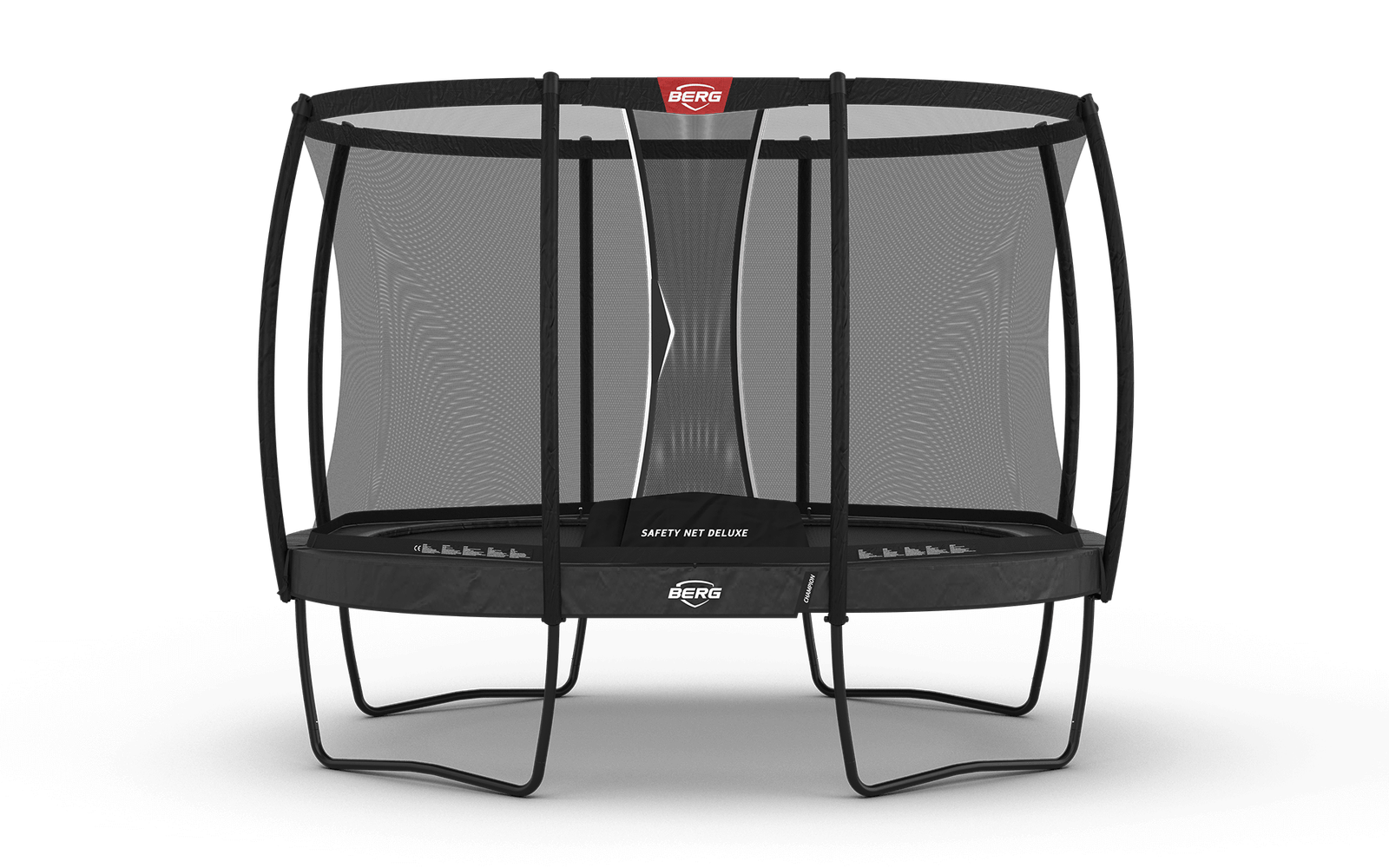 BERG Grand Champion Regular 350 Harmaa + Safety Net Deluxe - Trampoliini Ovaali - 350 x 250 cm