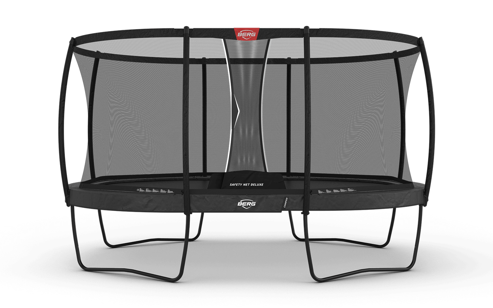 BERG Grand Champion Regular 470 Harmaa + Safety Net Deluxe - Trampoliini Ovaali - 470 x 310 cm
