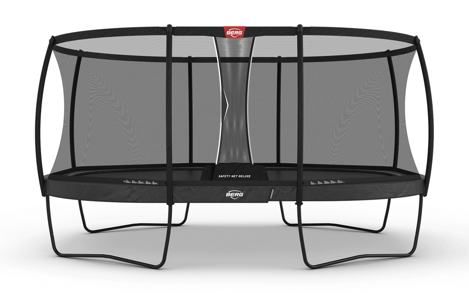BERG Grand Champion Regular 520 Harmaa + Safety Net Deluxe - Trampoliini Ovaali - 520 x 345 cm