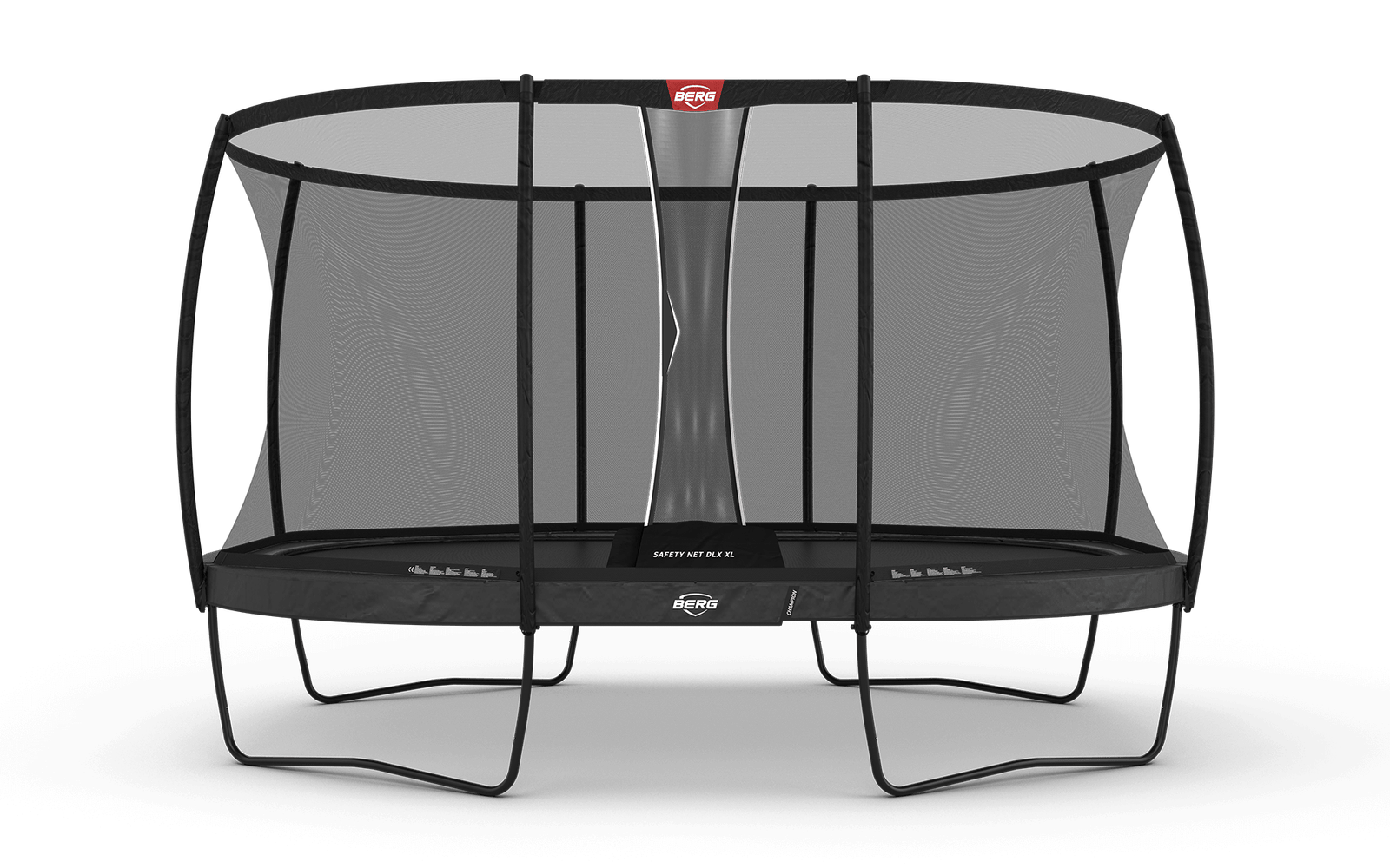 BERG Grand Champion Regular 520 Harmaa + Safety Net DLX XL - Trampoliini Ovaali - 520 x 345 cm