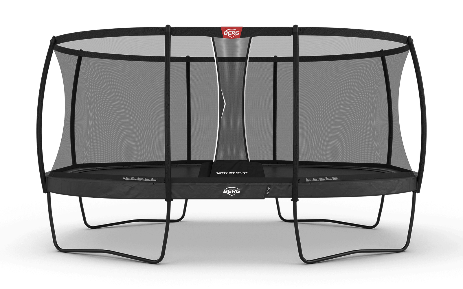 BERG Grand Elite Regular 520 Harmaa + Safety Net Deluxe - Trampoliini Ovaali - 520 x 345 cm